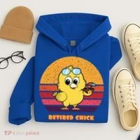 Funny Retired Chick Retro Sunset Retired Chick Gift Ideas Gift Hoodie thumb 4