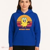 Funny Retired Chick Retro Sunset Retired Chick Gift Ideas Gift Hoodie thumb 5