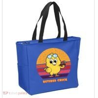 Funny Retired Chick Retro Sunset Retired Chick Gift Ideas Gift Tote Bag thumb 2