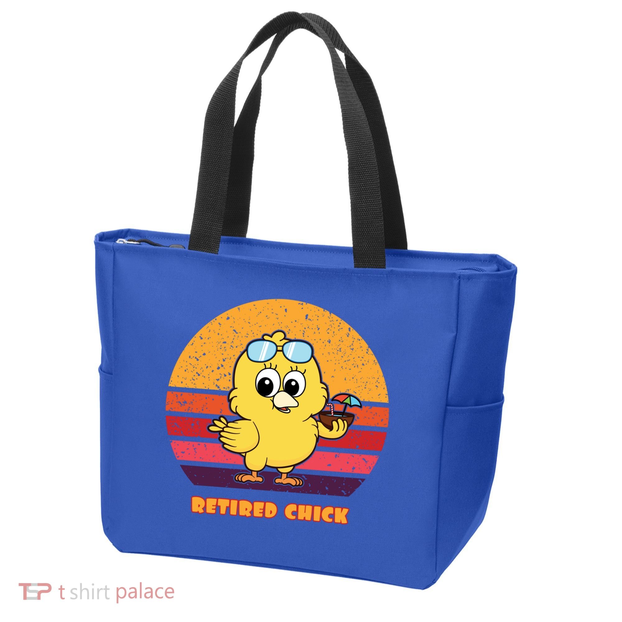 Funny Retired Chick Retro Sunset Retired Chick Gift Ideas Gift Tote Bag