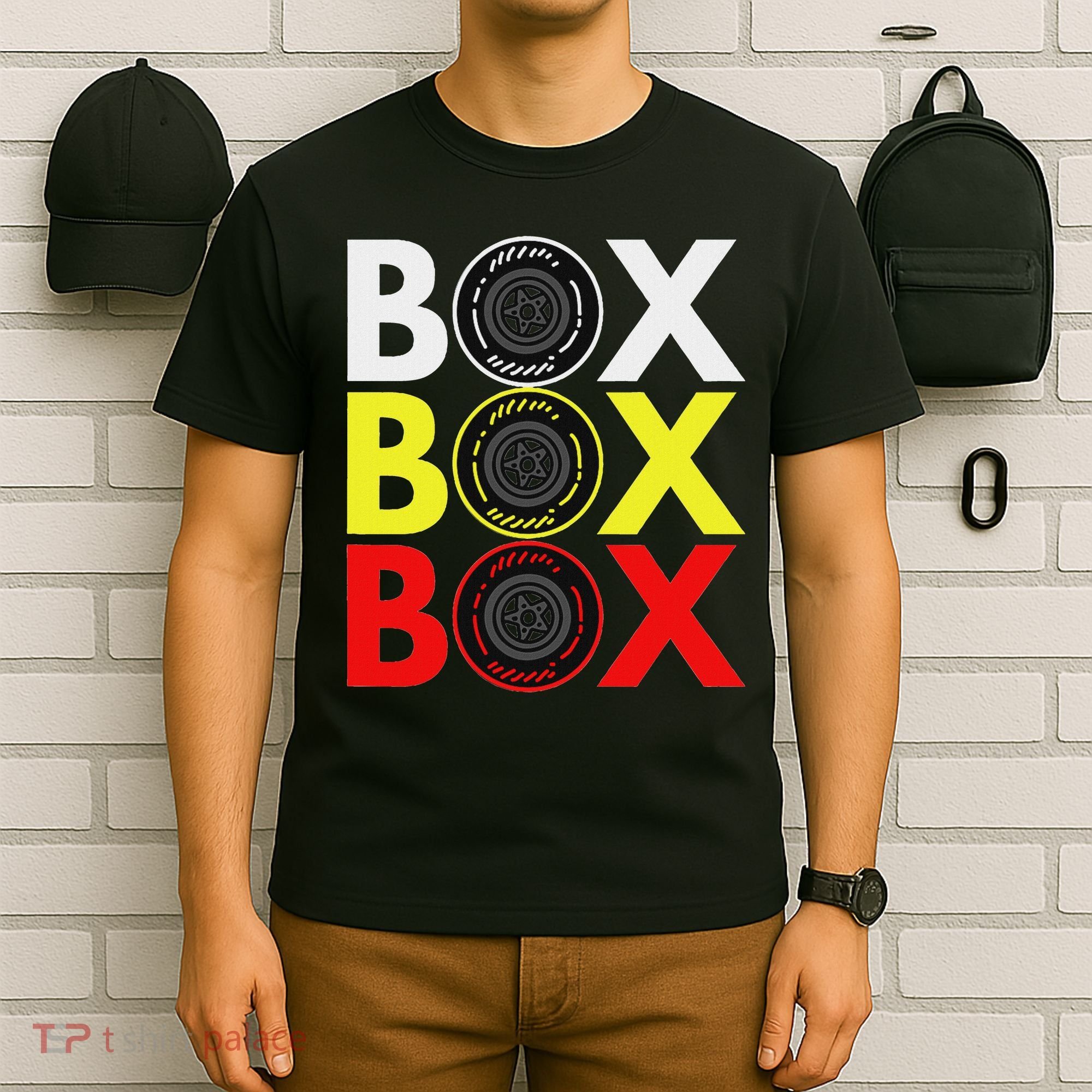 Formula Racing Car Box Box Box Radio Call To Pitbox Car Race T-Shirt