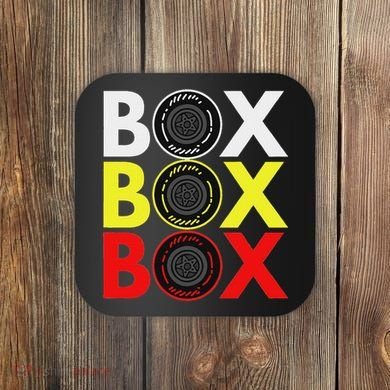 Formula Racing Car Box Box Box Radio Call To Pitbox Car Race Coaster