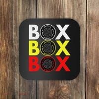Formula Racing Car Box Box Box Radio Call To Pitbox Car Race Coaster thumb 0