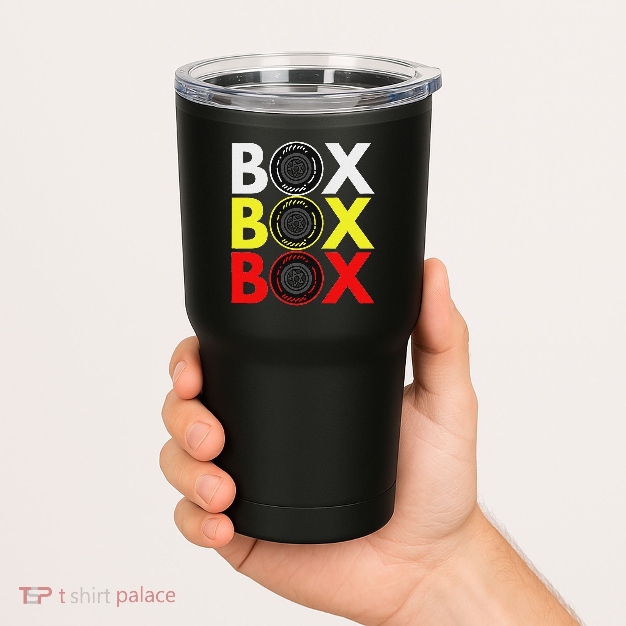 Formula Racing Car Box Box Box Radio Call To Pitbox Car Race Tumbler