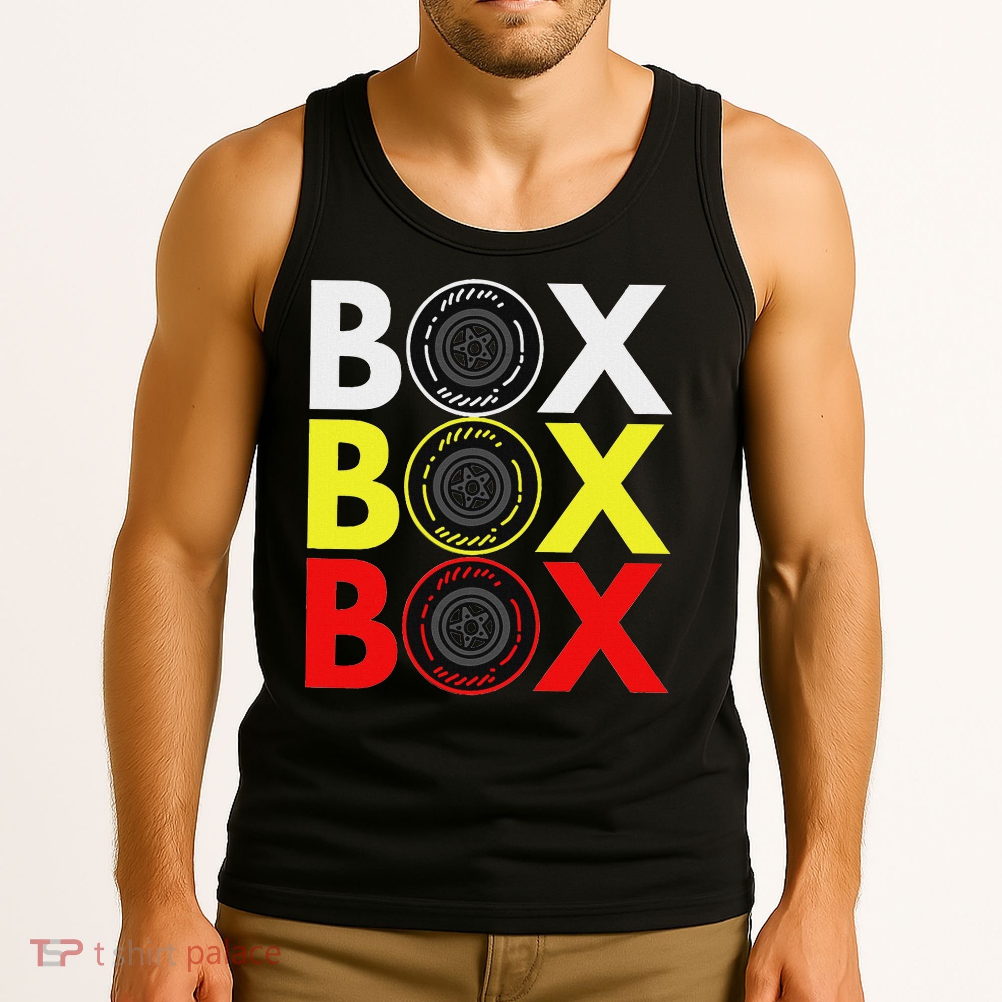 Formula Racing Car Box Box Box Radio Call To Pitbox Car Race Tank Top