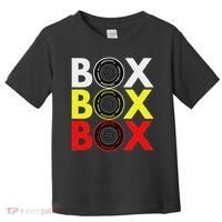 Formula Racing Car Box Box Box Radio Call To Pitbox Car Race Toddler T-Shirt thumb 0