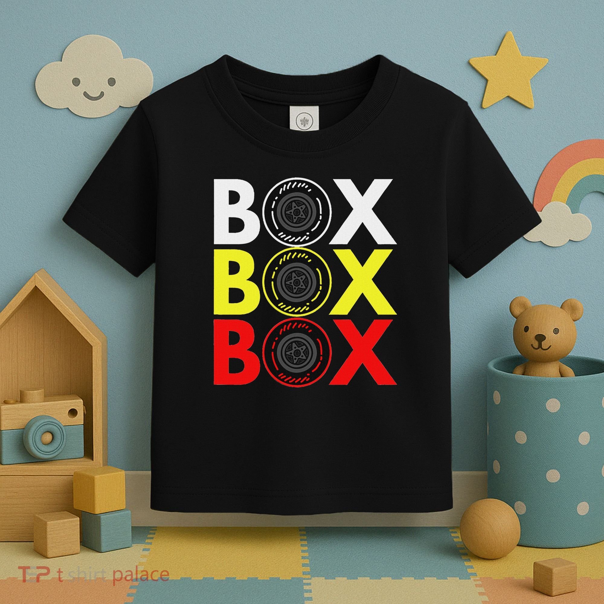 Formula Racing Car Box Box Box Radio Call To Pitbox Car Race Toddler T-Shirt
