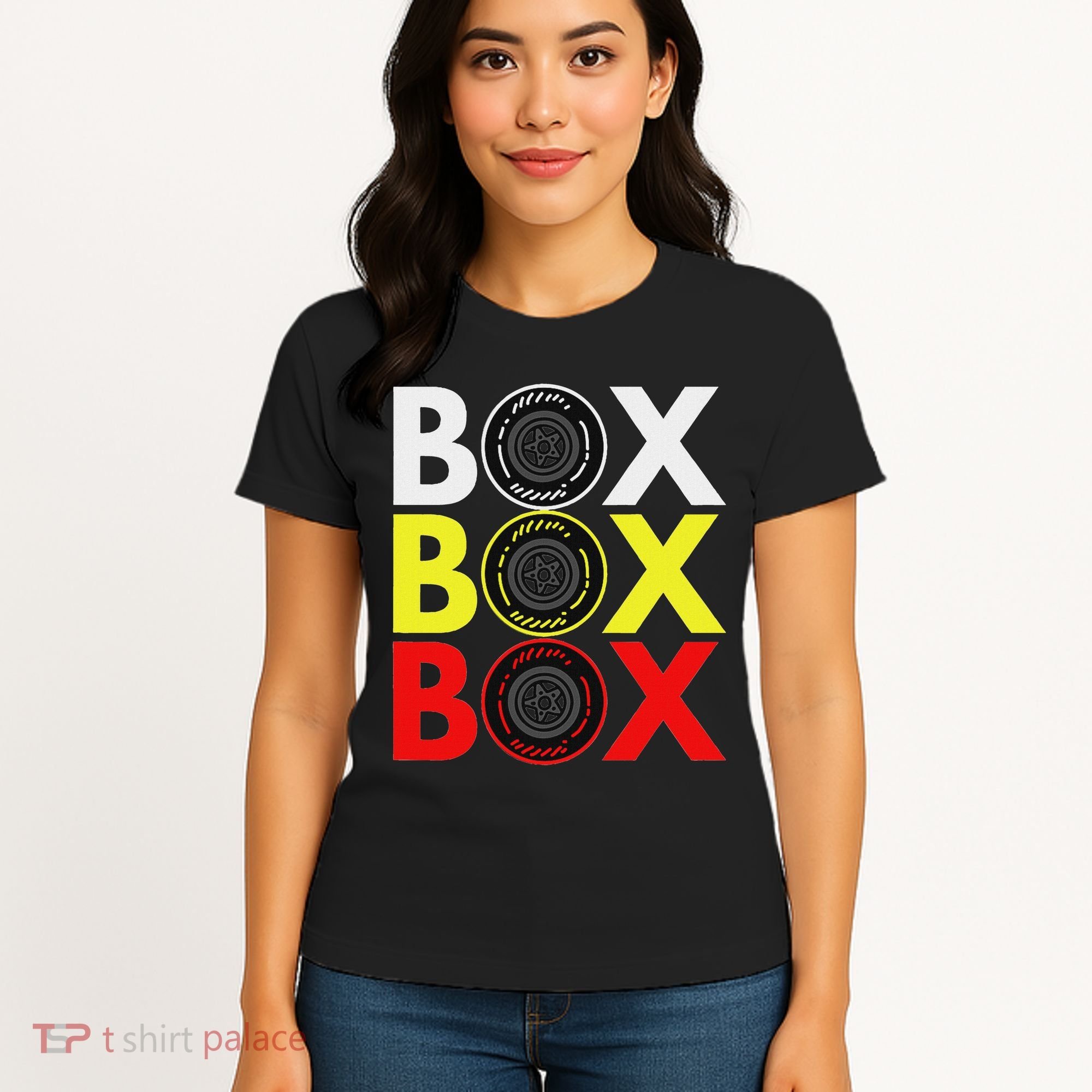Formula Racing Car Box Box Box Radio Call To Pitbox Car Race Women's T-Shirt