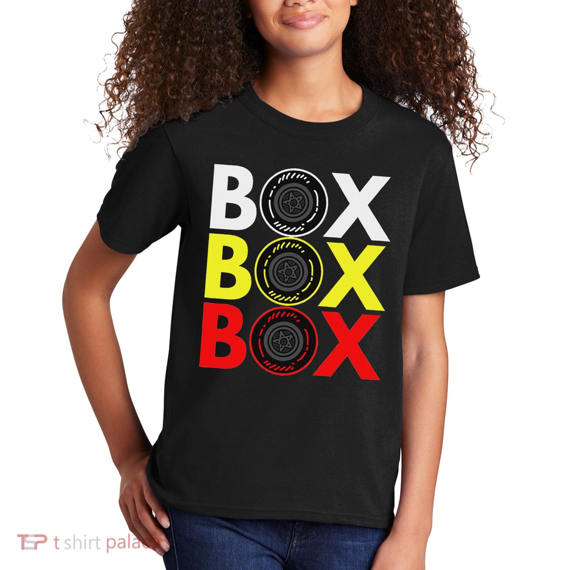 Formula Racing Car Box Box Box Radio Call To Pitbox Car Race Kids T-Shirt