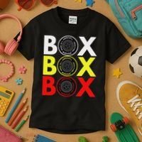 Formula Racing Car Box Box Box Radio Call To Pitbox Car Race Kids T-Shirt thumb 3