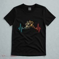 Funny Retro Cycling Heartbeat Bicycle Mountain Bike Biking T-Shirt thumb 5