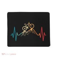 Funny Retro Cycling Heartbeat Bicycle Mountain Bike Biking Mousepad thumb 0