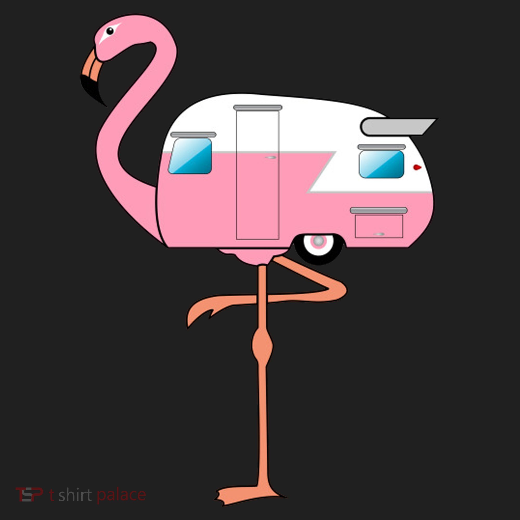 Flamingo RV Camper Golf Towel