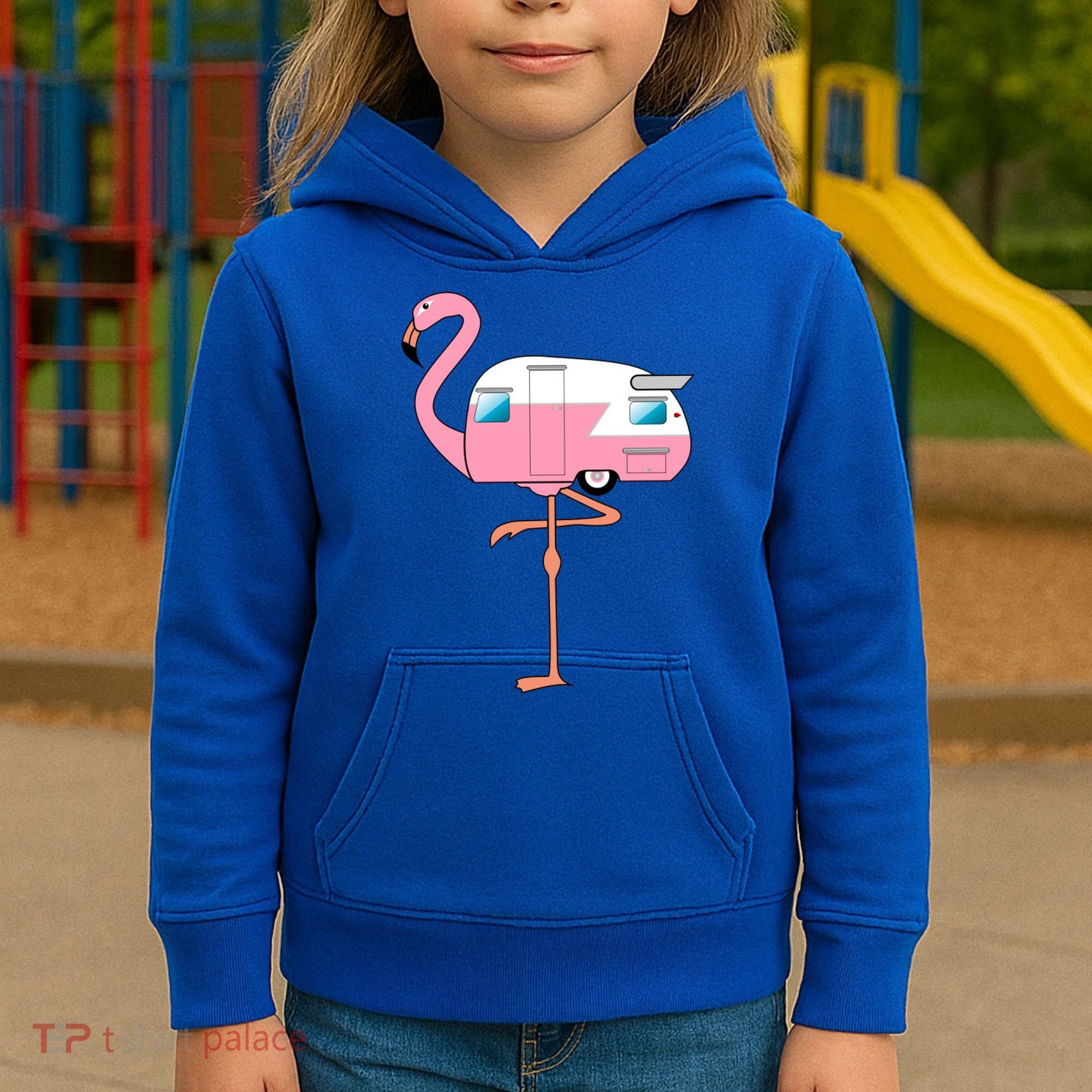 Flamingo RV Camper Kids Hoodie