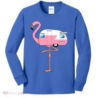 Flamingo RV Camper Kids Long Sleeve Shirt thumb 0