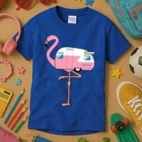 Flamingo RV Camper Kids T-Shirt thumb 3