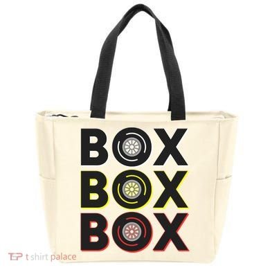 Formula Racing Car Box Box Box Radio Call To Pit Box Gift Tote Bag
