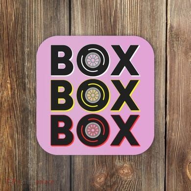 Formula Racing Car Box Box Box Radio Call To Pit Box Gift Coaster