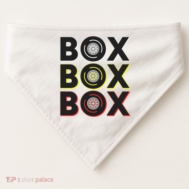 Formula Racing Car Box Box Box Radio Call To Pit Box Gift USA-Made Doggie Bandana