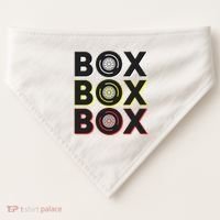Formula Racing Car Box Box Box Radio Call To Pit Box Gift USA-Made Doggie Bandana thumb 0