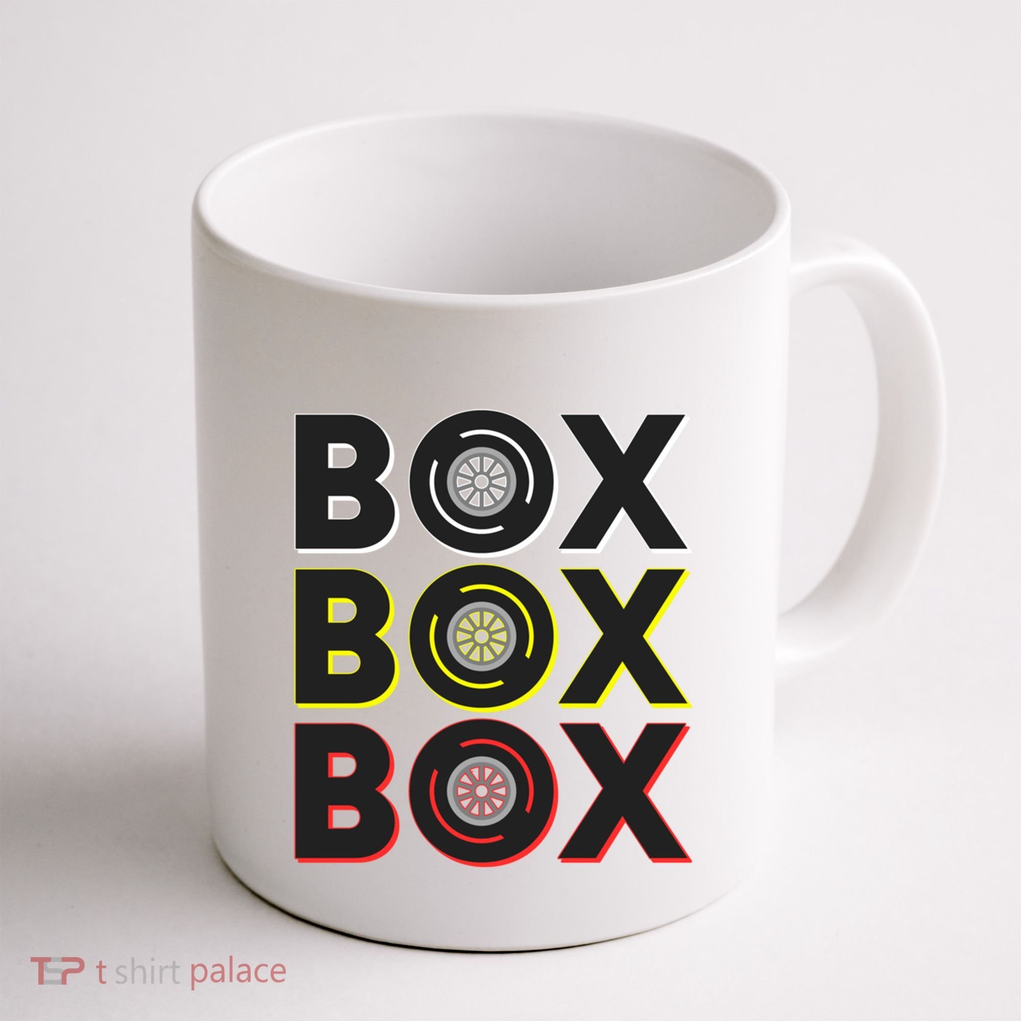Formula Racing Car Box Box Box Radio Call To Pit Box Gift Coffee Mug
