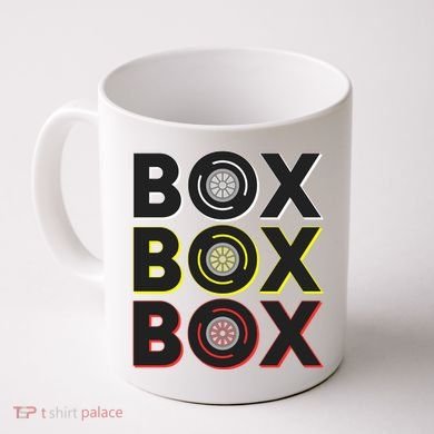 Formula Racing Car Box Box Box Radio Call To Pit Box Gift Coffee Mug