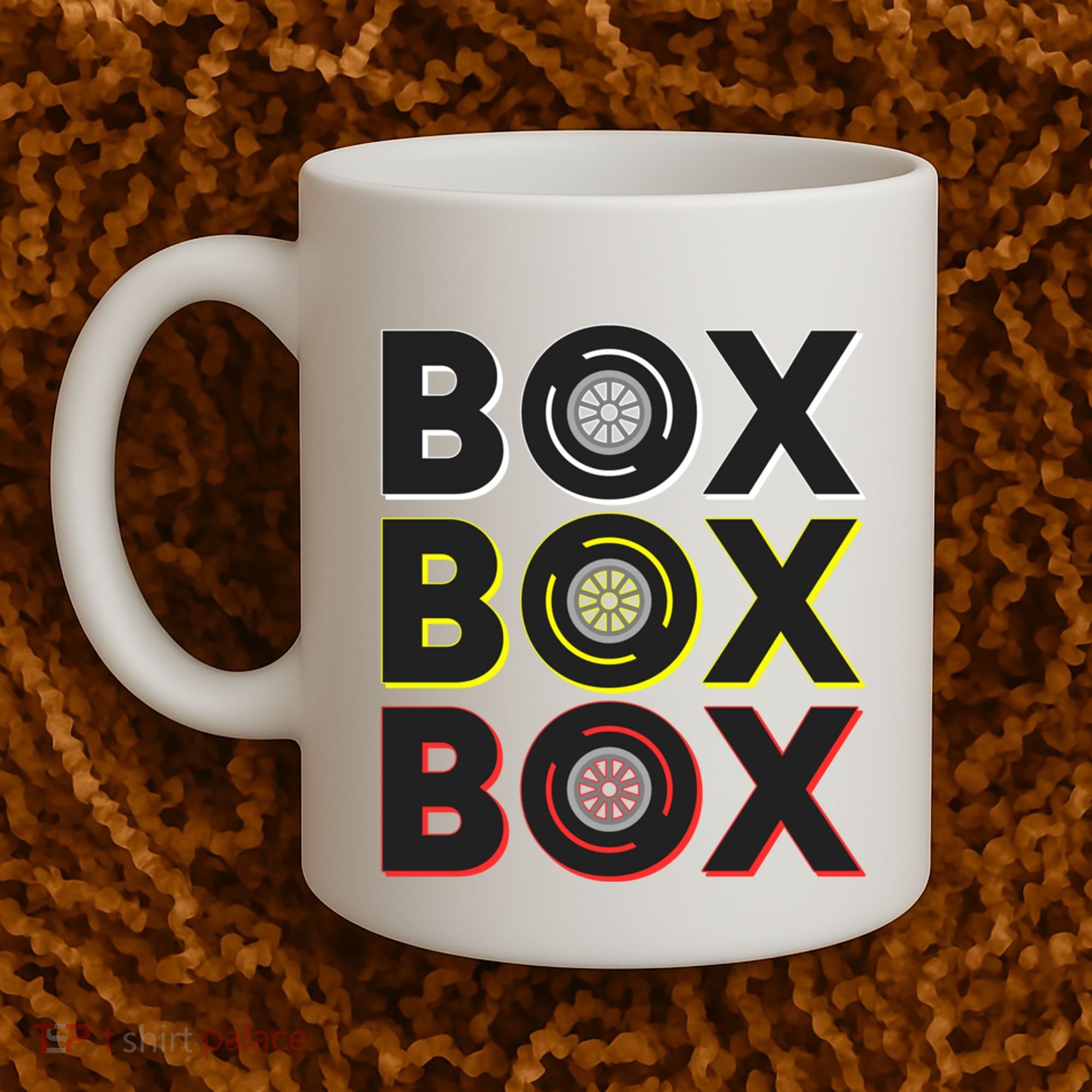 Formula Racing Car Box Box Box Radio Call To Pit Box Gift Coffee Mug