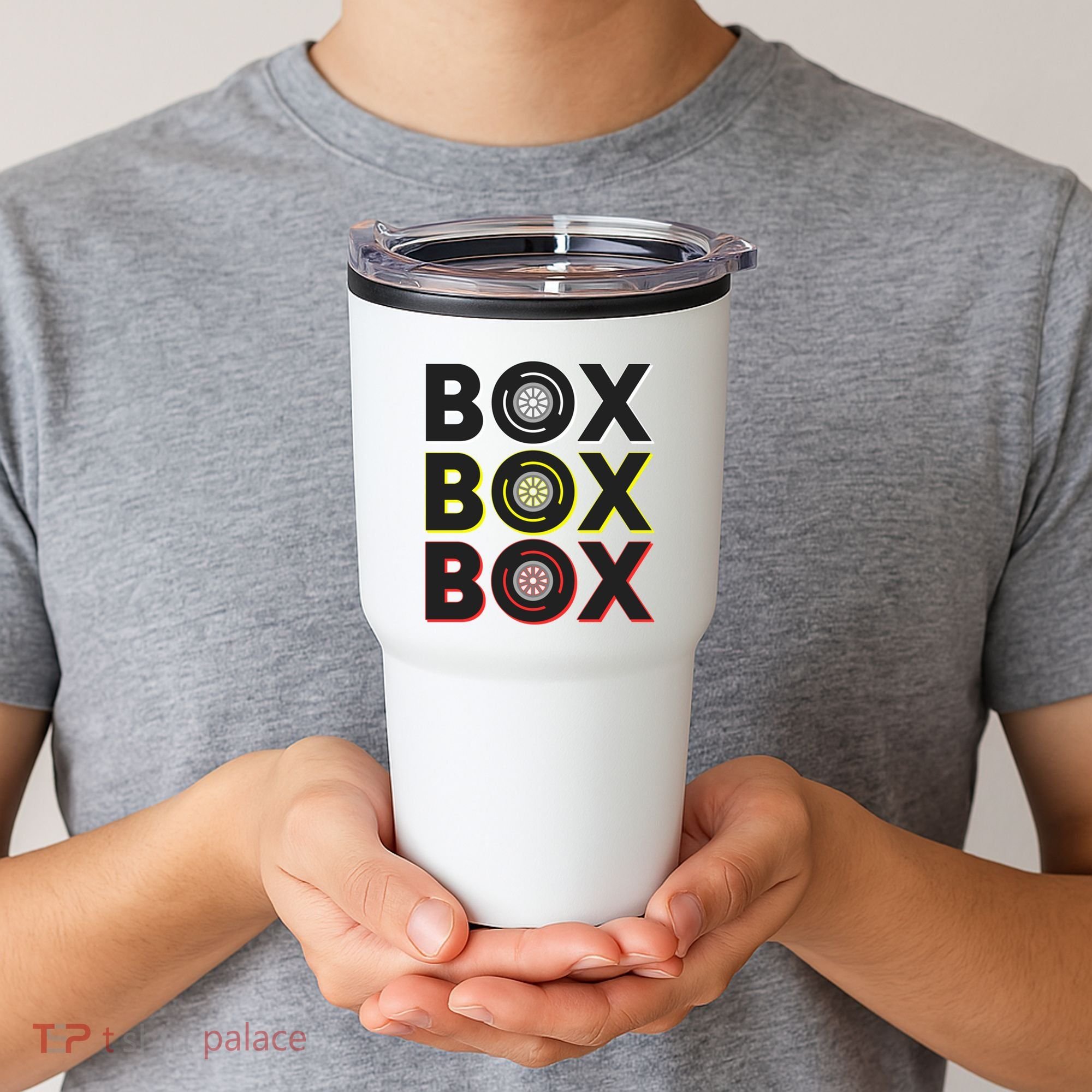 Formula Racing Car Box Box Box Radio Call To Pit Box Gift Tumbler