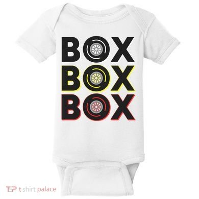 Formula Racing Car Box Box Box Radio Call To Pit Box Gift Baby Bodysuit