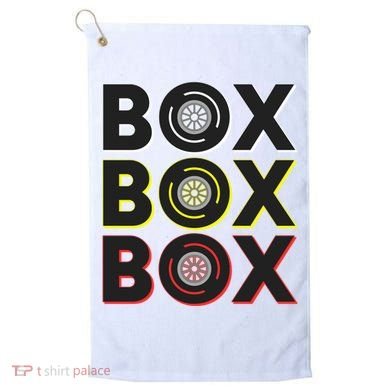 Formula Racing Car Box Box Box Radio Call To Pit Box Gift Golf Towel
