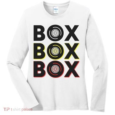 Formula Racing Car Box Box Box Radio Call To Pit Box Gift Women's Long Sleeve Shirt