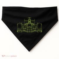 Formula Racing Car Blueprint Mechanical Engineer Racer Fan USA-Made Doggie Bandana thumb 0