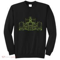 Formula Racing Car Blueprint Mechanical Engineer Racer Fan Sweatshirt thumb 0
