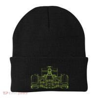 Formula Racing Car Blueprint Mechanical Engineer Racer Fan Beanie thumb 0
