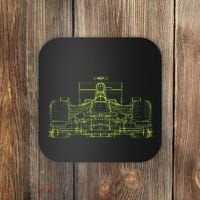 Formula Racing Car Blueprint Mechanical Engineer Racer Fan Coaster thumb 0