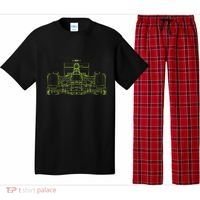 Formula Racing Car Blueprint Mechanical Engineer Racer Fan Pajama Set thumb 0