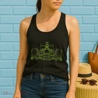 Formula Racing Car Blueprint Mechanical Engineer Racer Fan Women's Tank Top thumb 2