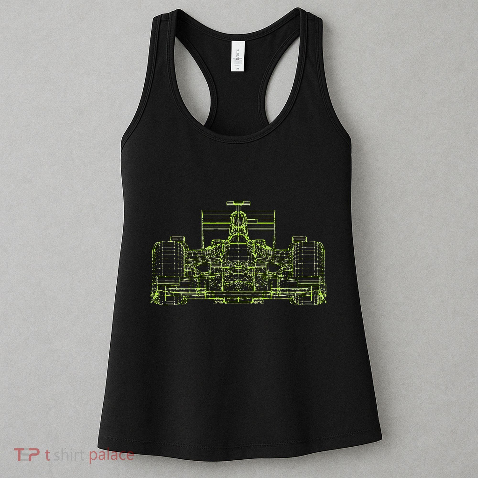 Formula Racing Car Blueprint Mechanical Engineer Racer Fan Women's Tank Top
