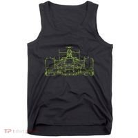 Formula Racing Car Blueprint Mechanical Engineer Racer Fan Tank Top thumb 0
