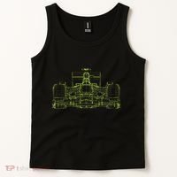 Formula Racing Car Blueprint Mechanical Engineer Racer Fan Tank Top thumb 2