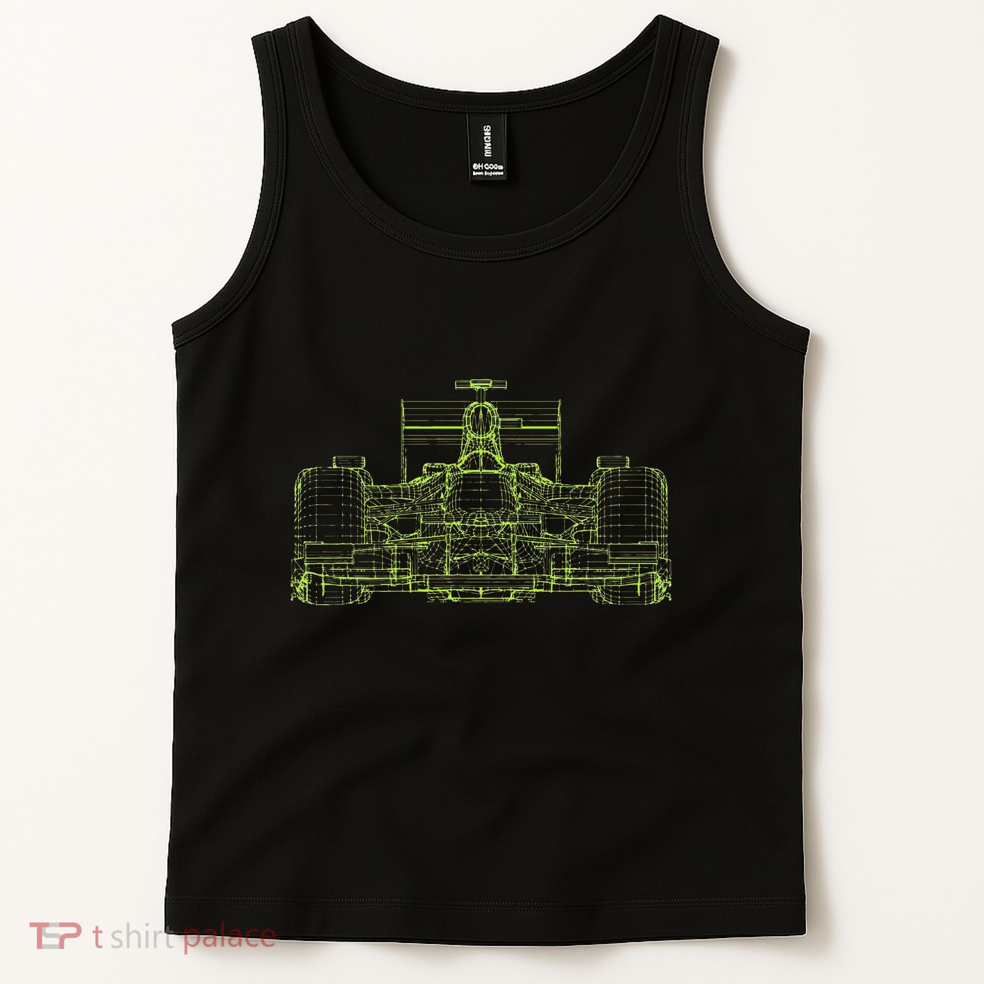 Formula Racing Car Blueprint Mechanical Engineer Racer Fan Tank Top