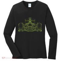 Formula Racing Car Blueprint Mechanical Engineer Racer Fan Women's Long Sleeve Shirt thumb 0