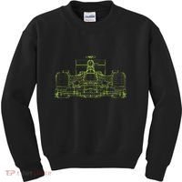 Formula Racing Car Blueprint Mechanical Engineer Racer Fan Kids Sweatshirt thumb 0