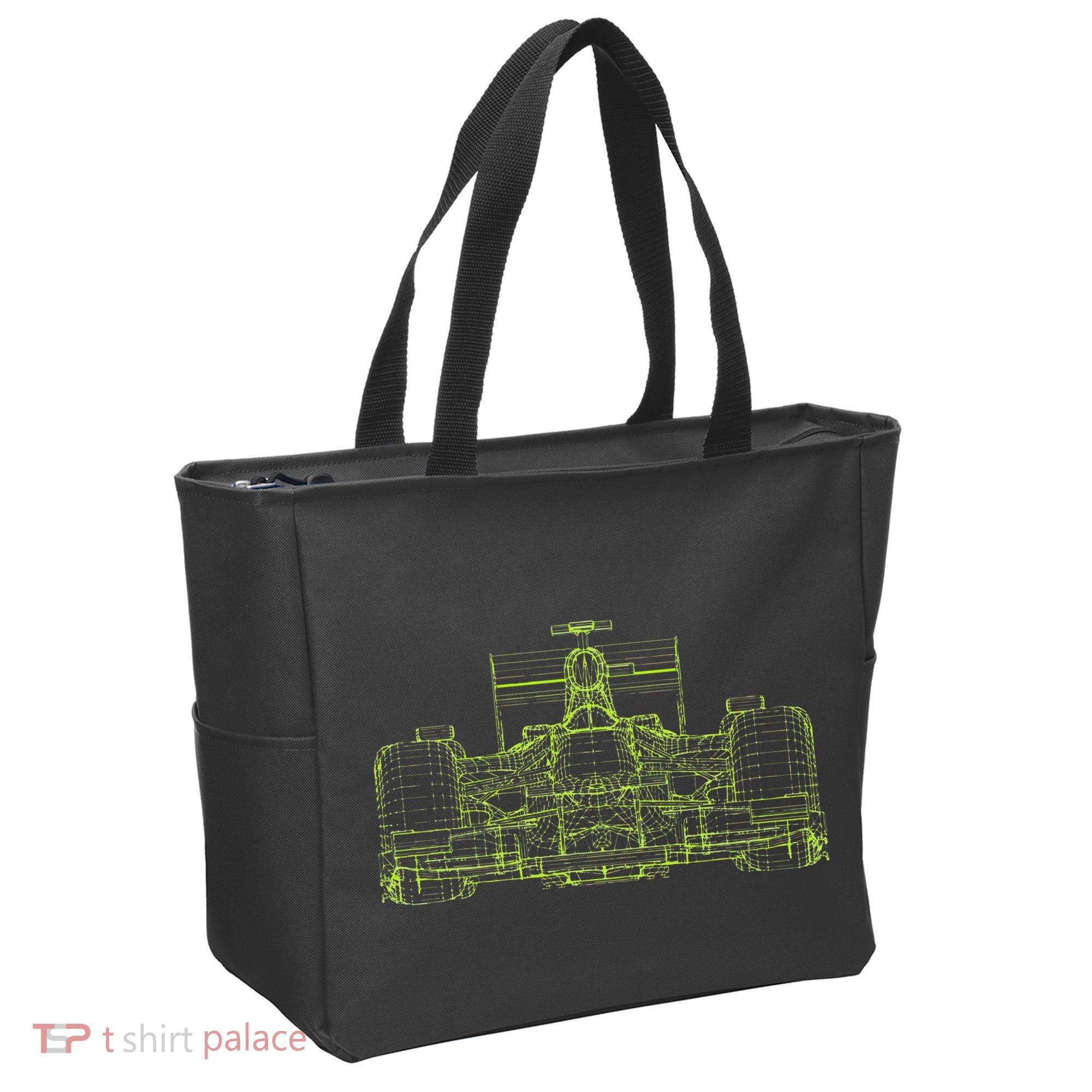 Formula Racing Car Blueprint Mechanical Engineer Racer Fan Tote Bag