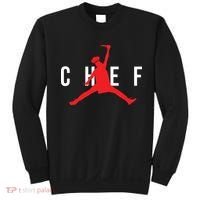 Funny Restaurant Chef Jumping Chef Knife Logo Sweatshirt thumb 0