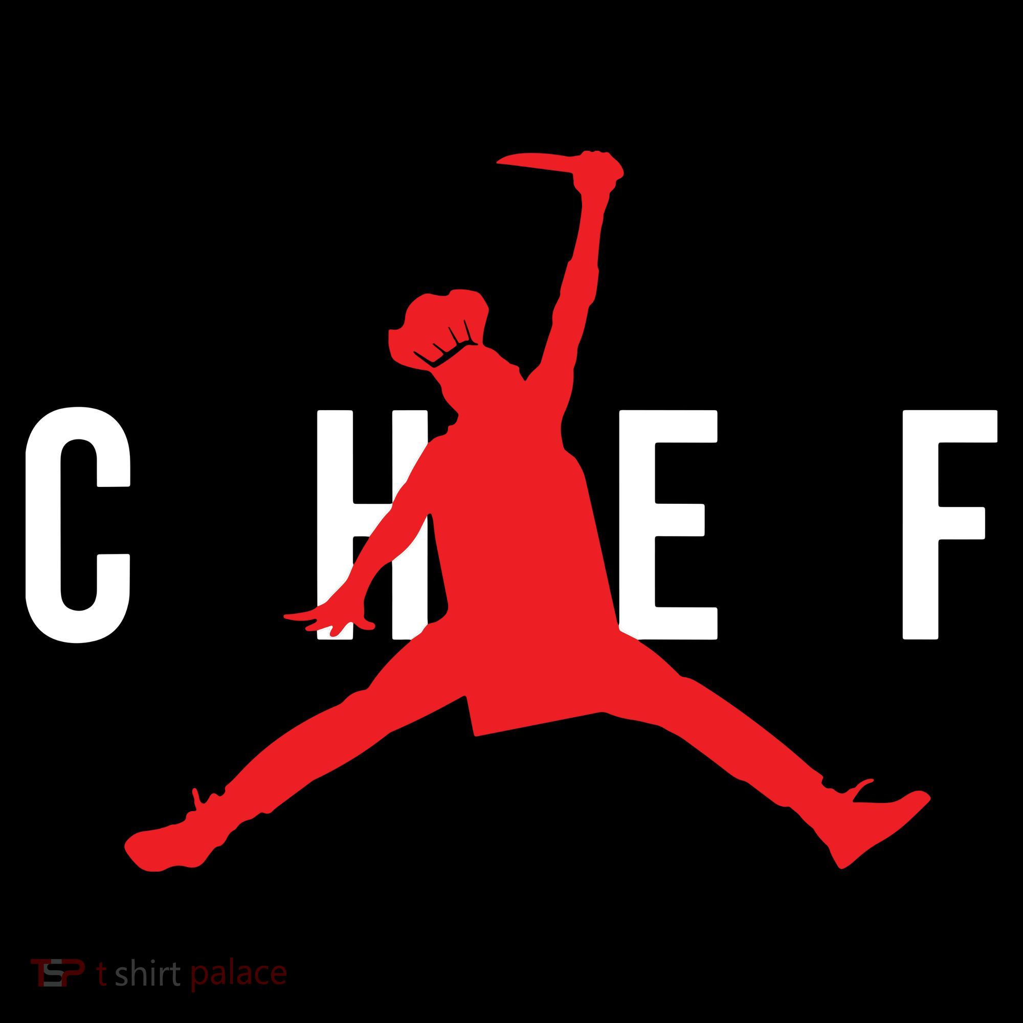 Funny Restaurant Chef Jumping Chef Knife Logo Mousepad