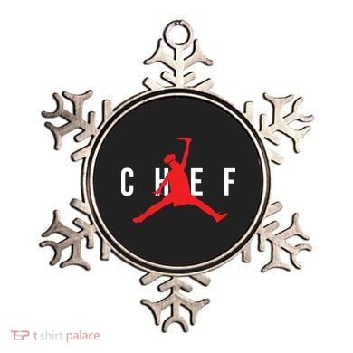 Funny Restaurant Chef Jumping Chef Knife Logo Ornament