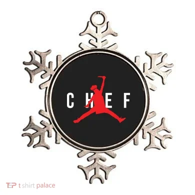 Funny Restaurant Chef Jumping Chef Knife Logo Ornament