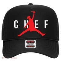 Funny Restaurant Chef Jumping Chef Knife Logo Hat thumb 0