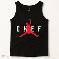 Funny Restaurant Chef Jumping Chef Knife Logo Tank Top thumb 2